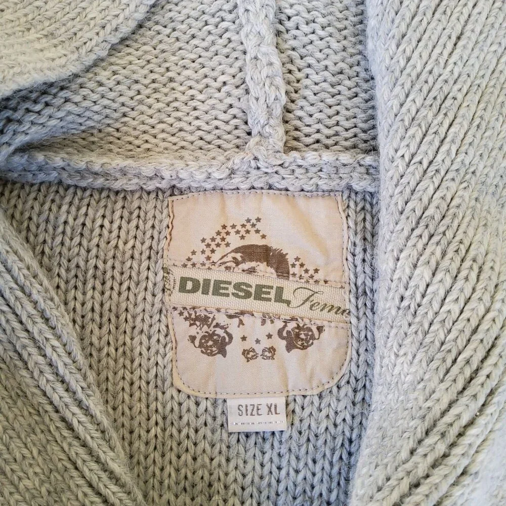 Chunky Cable Knit Hooded Cardigan Preppy Academia Cozy Fairy Grunge Sweater
